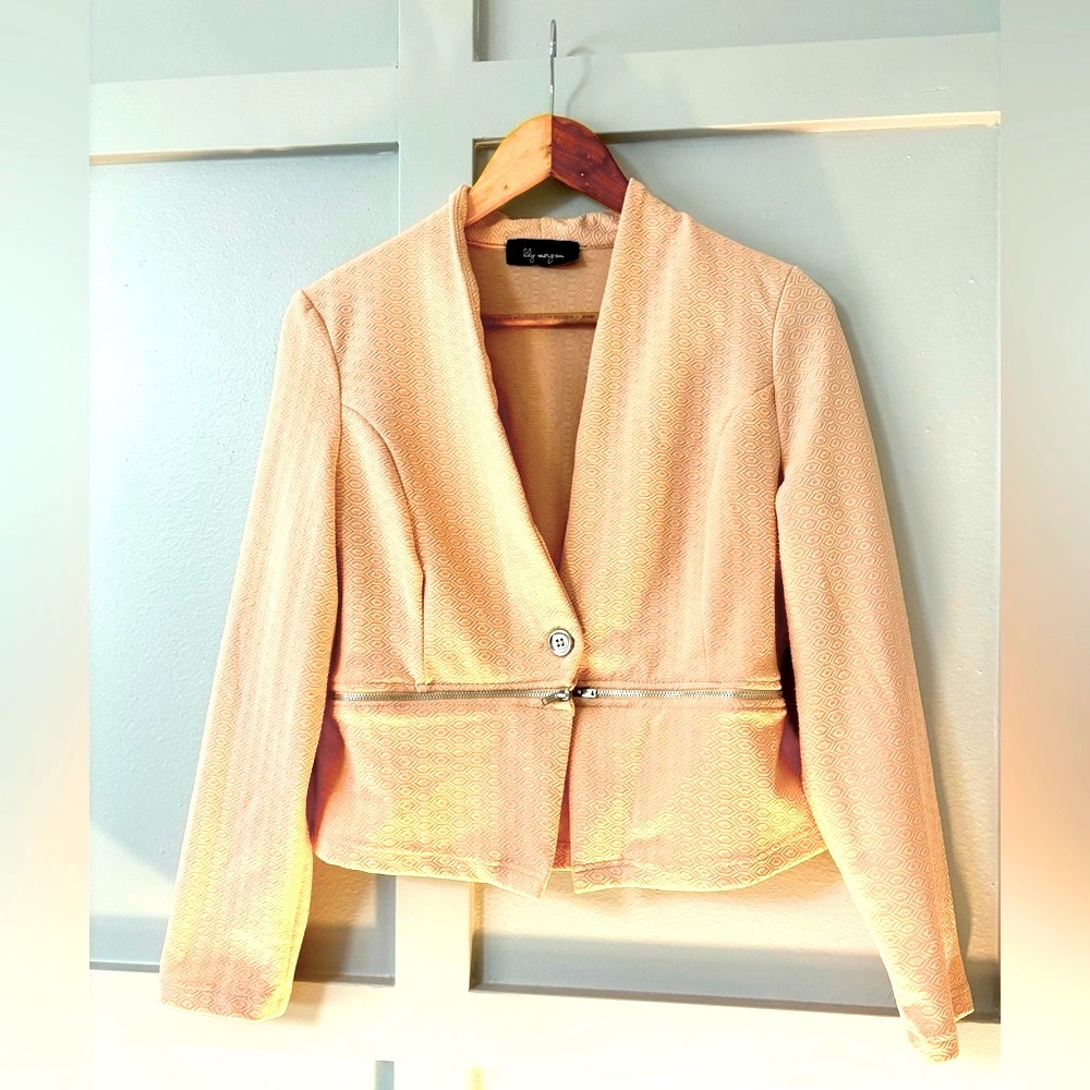 Y2K Blush coloured lightweight blazer - Picture 2 of 3